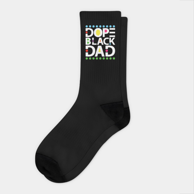 Dope Black Dad Socks by UrbanLifeApparel