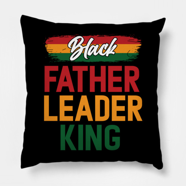 Black Father Leader King Pan African Colors Pillow by UrbanLifeApparel