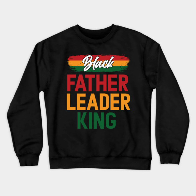 Black Father Leader King Pan African Colors Crewneck Sweatshirt by UrbanLifeApparel