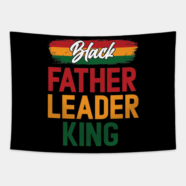 Black Father Leader King Pan African Colors Tapestry by UrbanLifeApparel