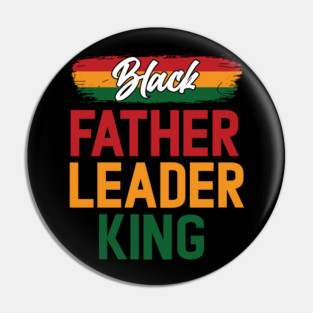 Black Father Leader King Pan African Colors Pin