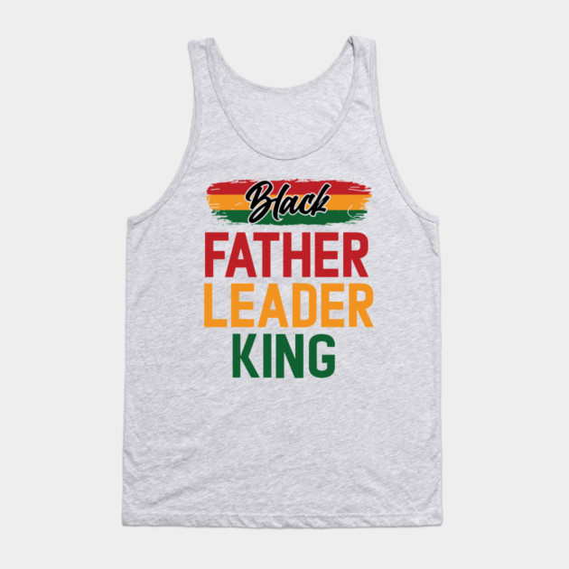Black Father Leader King Pan African Colors Tank Top by UrbanLifeApparel