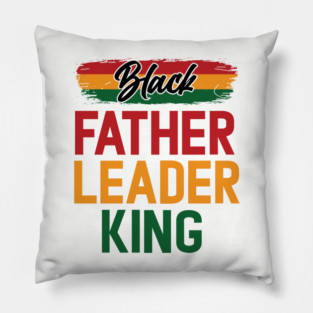 Black Father Leader King Pan African Colors Pillow