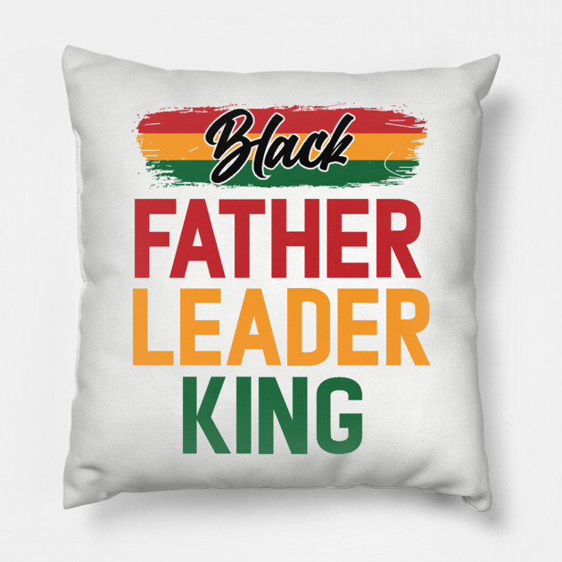 Black Father Leader King Pan African Colors Pillow by UrbanLifeApparel