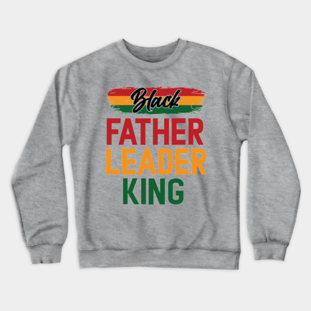 Black Father Leader King Pan African Colors Crewneck Sweatshirt by UrbanLifeApparel