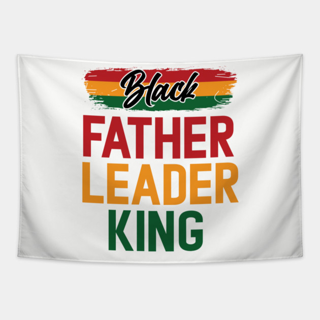 Black Father Leader King Pan African Colors Tapestry by UrbanLifeApparel