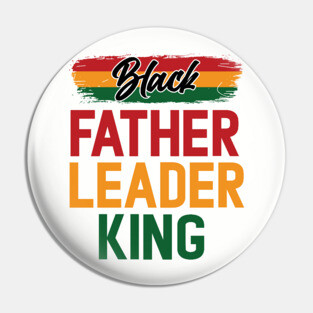 Black Father Leader King Pan African Colors Pin