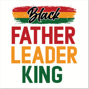 Black Father Leader King Pan African Colors Posters and Art