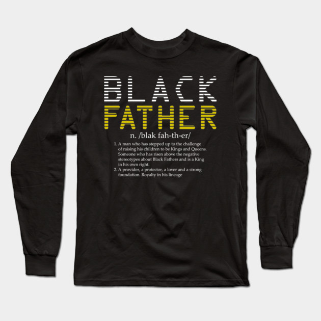 Black Father Definition Long Sleeve T-Shirt by UrbanLifeApparel