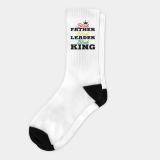 Black Father Black Leader Black King Socks