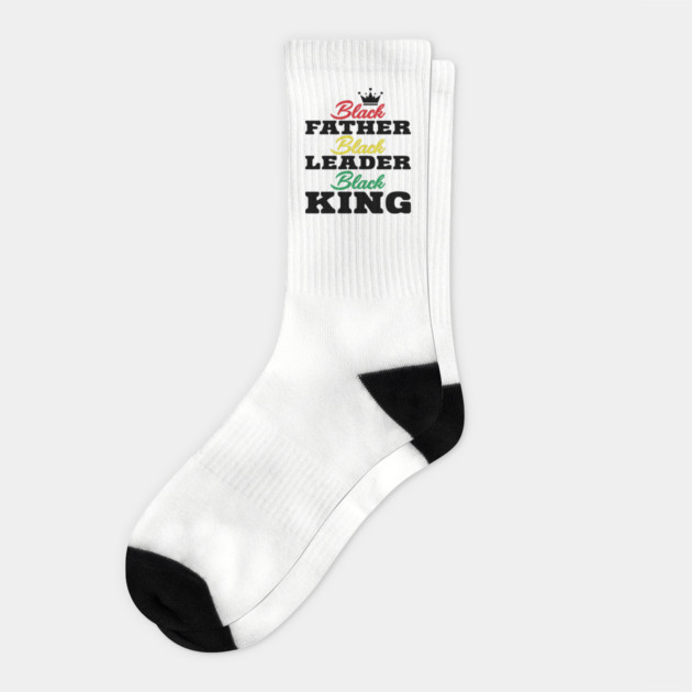 Black Father Black Leader Black King Socks by UrbanLifeApparel