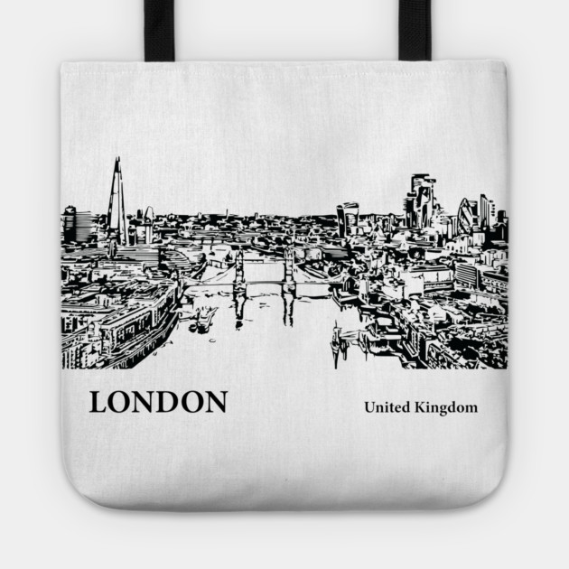 London United Kingdom Tote by Lakeric