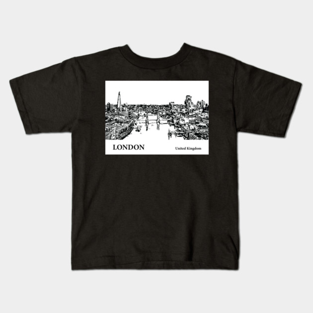 London United Kingdom Kids T-Shirt by Lakeric
