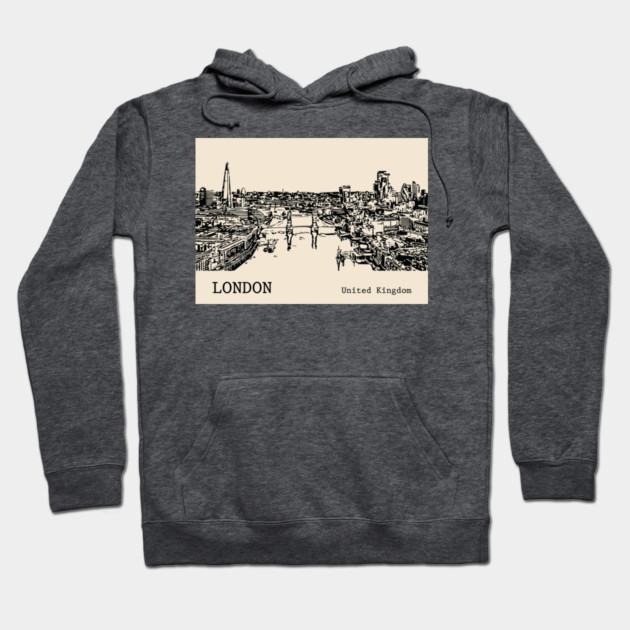 London United Kingdom Hoodie by Lakeric