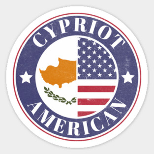 Proud Cypriot-American Badge - Cyprus Flag Magnet