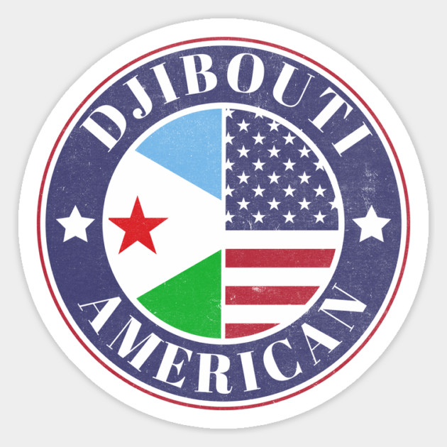 Proud Djibouti-American Badge - Djibouti Flag Magnet by Yesteeyear