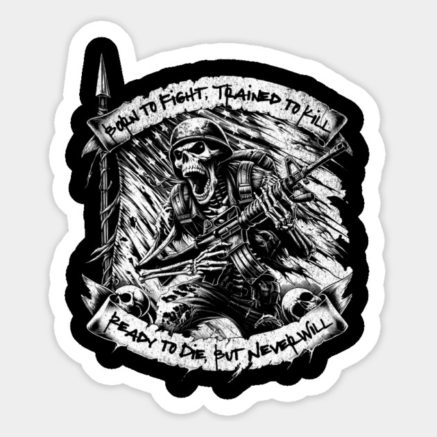 Born To Fight Magnet by Designed By Marty