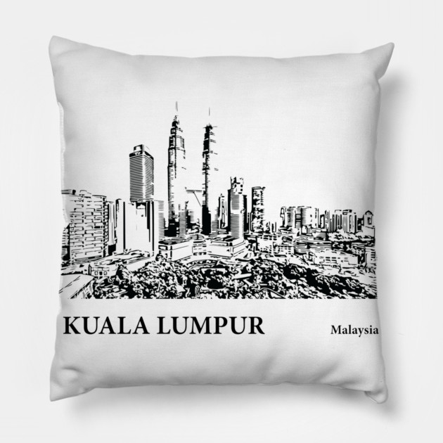 Kuala Lumpur Malaysia Pillow by Lakeric