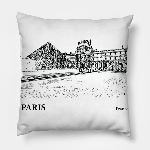 Paris France Pillow by Lakeric