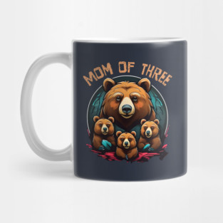 Mom of 3 Boys Mothers Day Mama Bear Mug