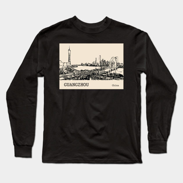 Guangzhou China Long Sleeve T-Shirt by Lakeric