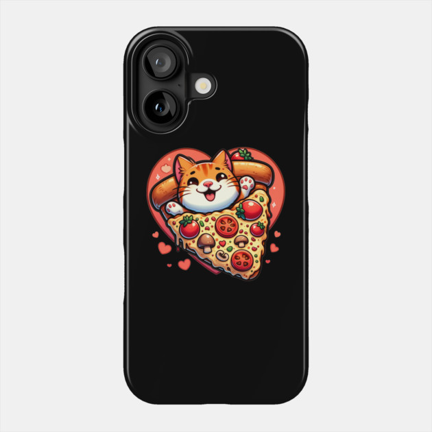 Funny Fat with Pizza, Funny Pizza lover Phone Case by logiamerch