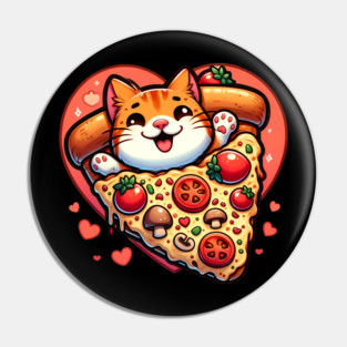 Funny Fat with Pizza, Funny Pizza lover Pin