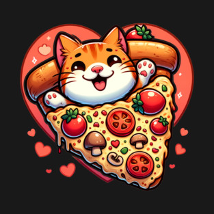 Funny Fat with Pizza, Funny Pizza lover T-Shirt