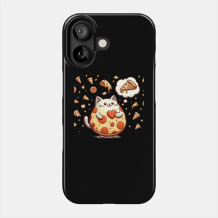 Funny Fat with Pizza, Funny Pizza lover Phone Case