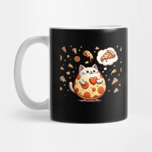 Funny Fat with Pizza, Funny Pizza lover Mug
