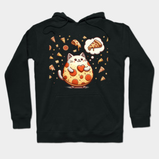 Funny Fat with Pizza, Funny Pizza lover Hoodie