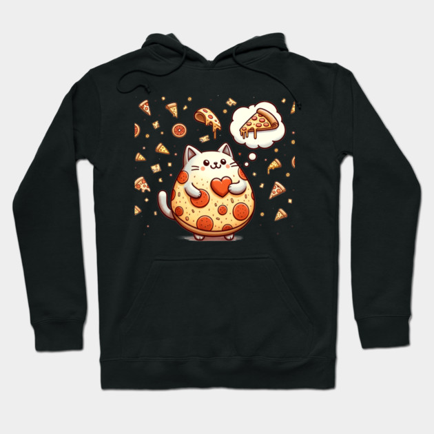 Funny Fat with Pizza, Funny Pizza lover Hoodie by logiamerch