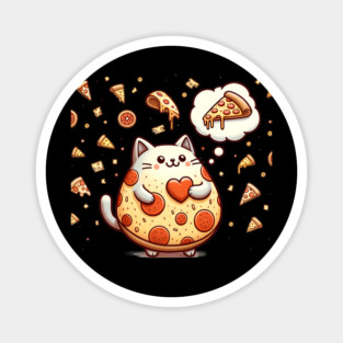 Funny Fat with Pizza, Funny Pizza lover Magnet