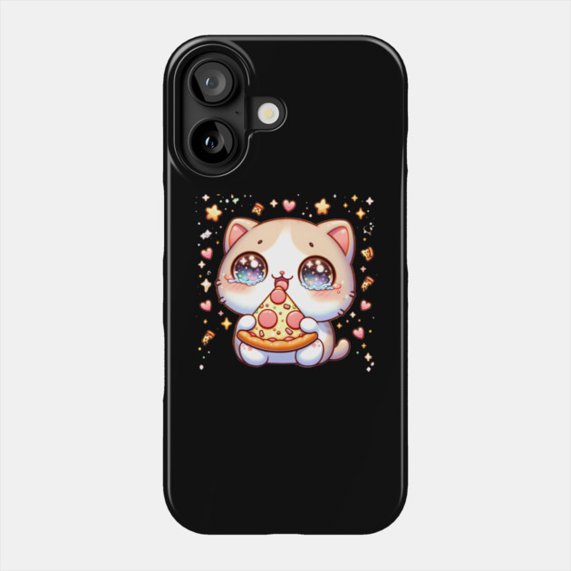 Cute kawaii with Pizza, Funny Pizza lover Phone Case by logiamerch