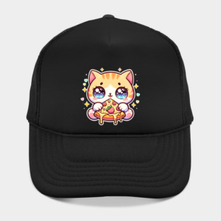 Cute kawaii with Pizza, Funny Pizza lover Hat