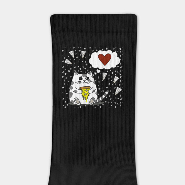 Funny Cat Loving Pizza by logiamerch