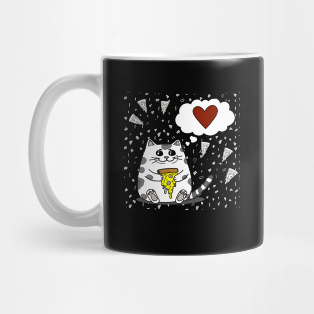 Funny Cat Loving Pizza by logiamerch