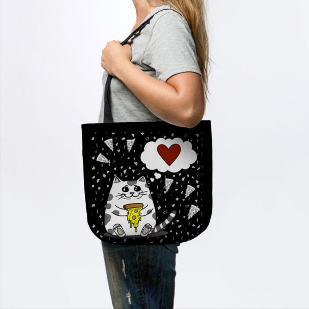 Funny Cat Loving Pizza by logiamerch