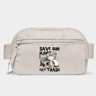 Funny Save Our Planet Eat Trash Rat, Possum and Racoon Bag