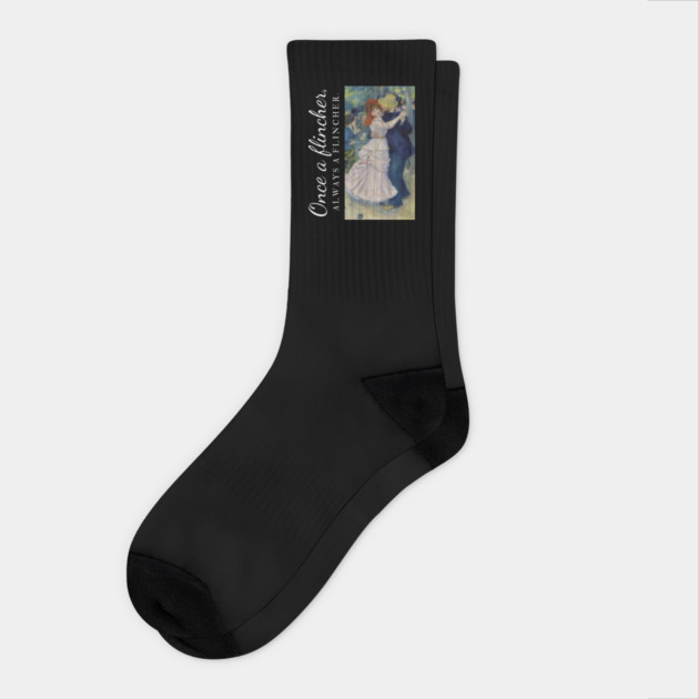 Once a flincher -  Renoir's Dance at Bougival Socks by Stars Hollow Mercantile