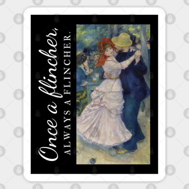 Once a flincher -  Renoir's Dance at Bougival Sticker by Stars Hollow Mercantile