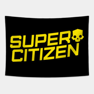 Super Citizen Helldivers 2 Skull Logo Tapestry
