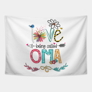 Love Being Called Oma Happy Mother's Day Tapestry