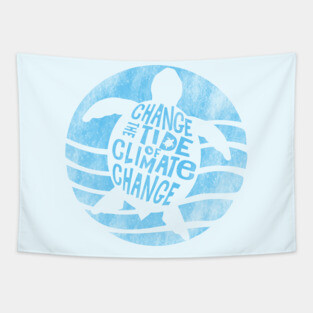 Change the Tide of Climate Change Turtle Tapestry