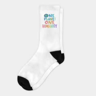 One Planet One Humanity Socks