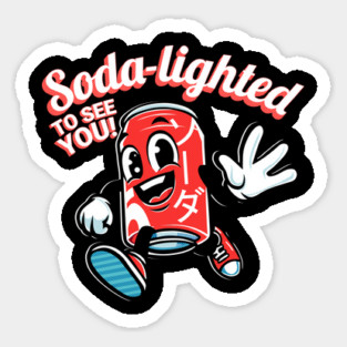 Funny Soda Can Mascot Pun Magnet
