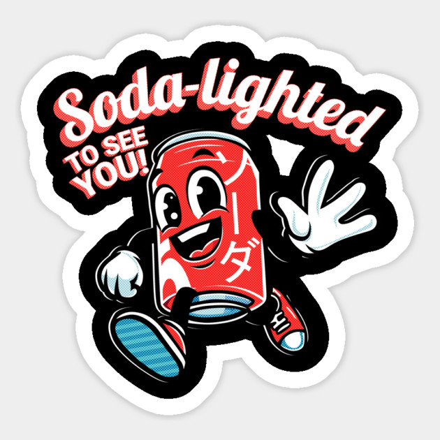 Funny Soda Can Mascot Pun Magnet by Designed By Marty