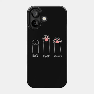 Cat: Rock, Paper, Scissors Phone Case