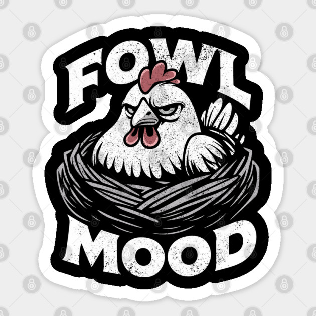 Grumpy Chicken Fowl Mood Attitude Sticker by Anticorporati