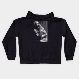 Marvin Gaye Smoking Vintage Kids Hoodie